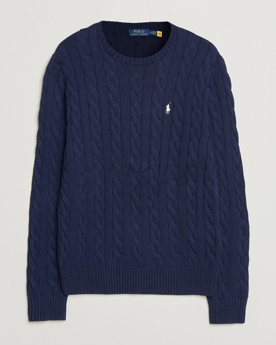 Herre | Trøjer | Polo Ralph Lauren | Cotton Cable Pullover Bright Navy