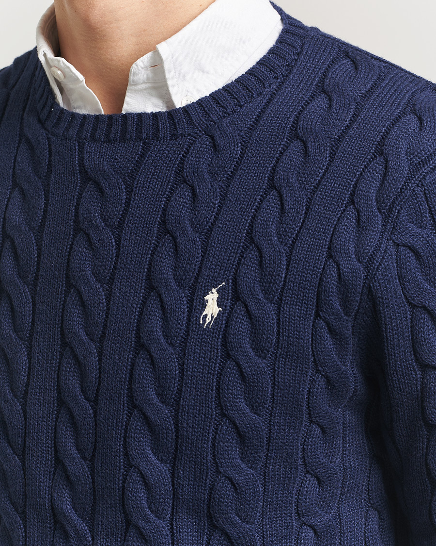 Herre | Trøjer | Polo Ralph Lauren | Cotton Cable Pullover Bright Navy