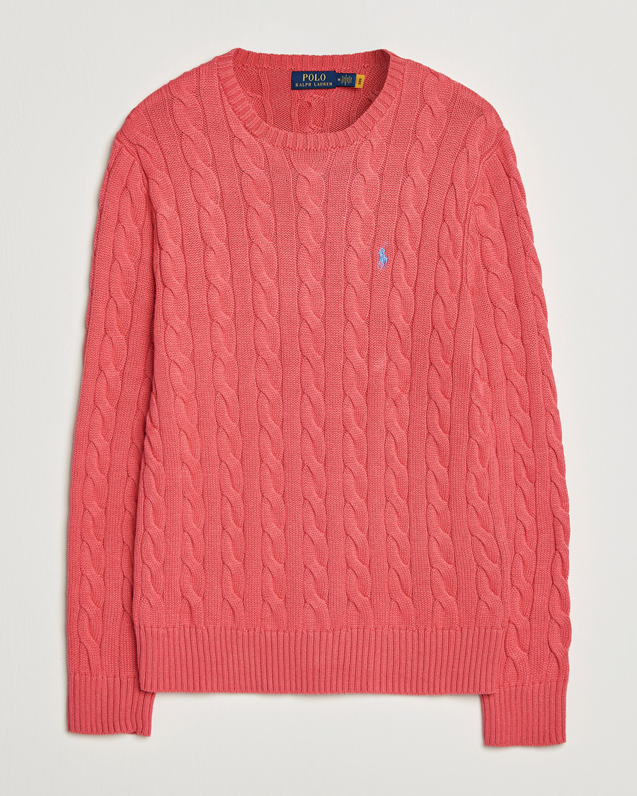 Herre | Trøjer | Polo Ralph Lauren | Cotton Cable Pullover Pale Red