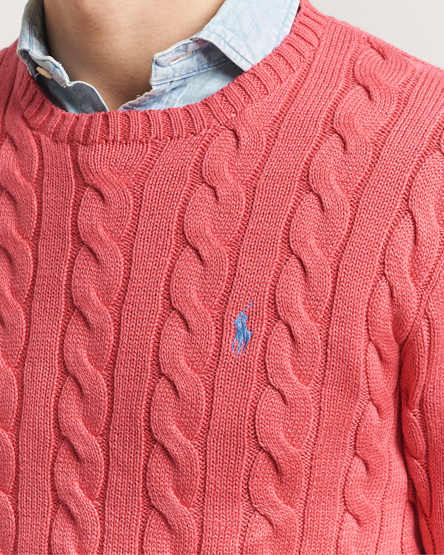 Herre | Trøjer | Polo Ralph Lauren | Cotton Cable Pullover Pale Red