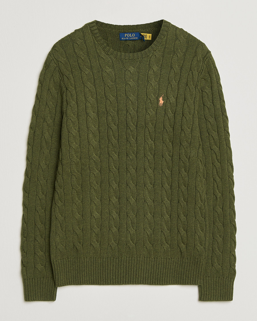 Herre | Trøjer | Polo Ralph Lauren | Cotton Cable Pullover Garden Trail Heather