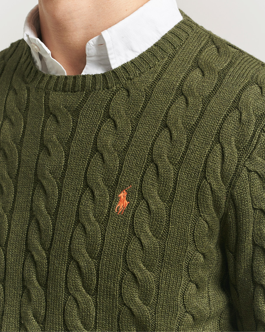 Herre | Trøjer | Polo Ralph Lauren | Cotton Cable Pullover Garden Trail Heather