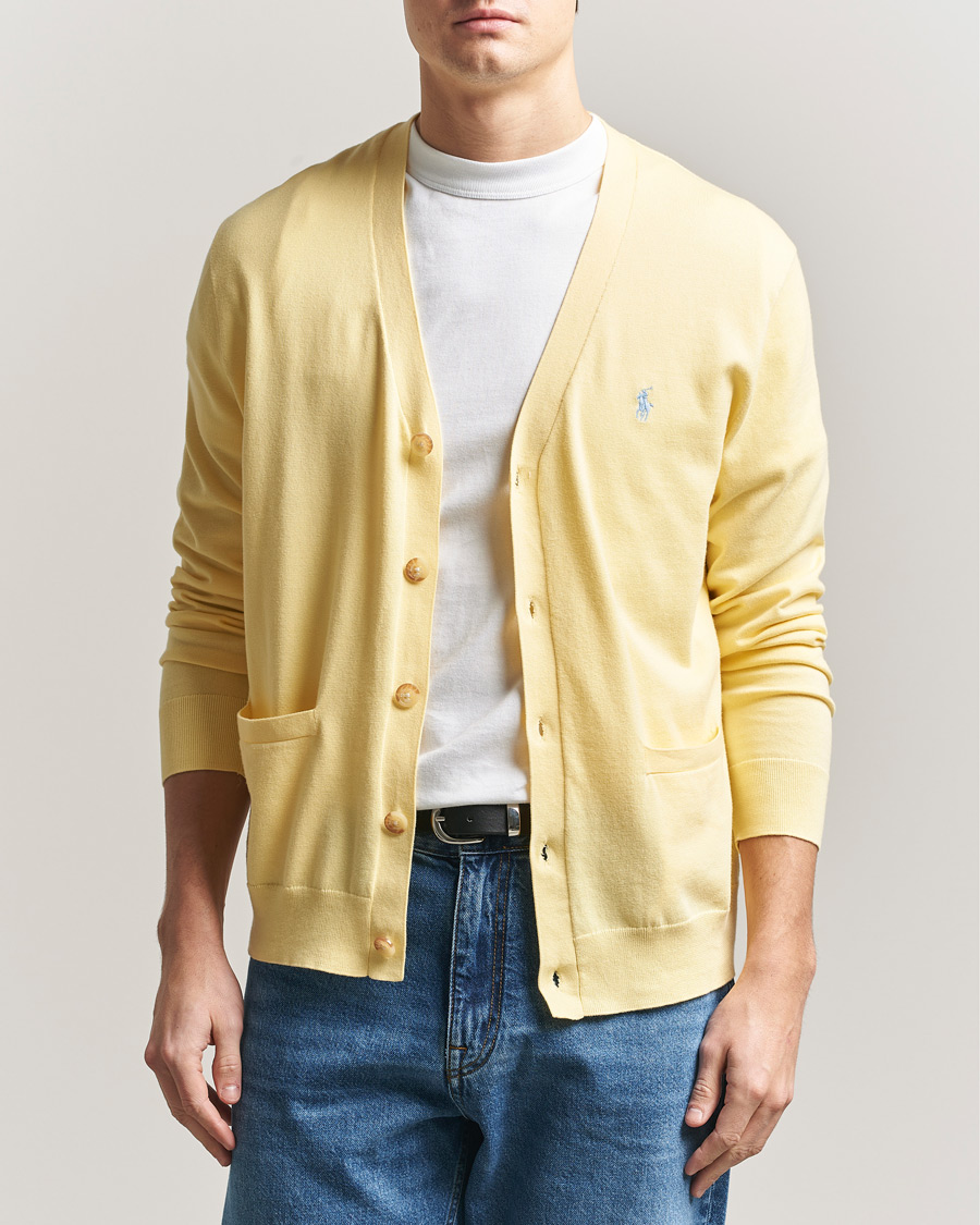 Herre | Trøjer | Polo Ralph Lauren | Cotton Cardigan Wicket Yellow