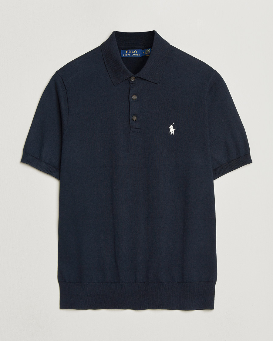 Herre | Polotrøjer | Polo Ralph Lauren | Knitted Short Sleeve Polo Hunter Navy