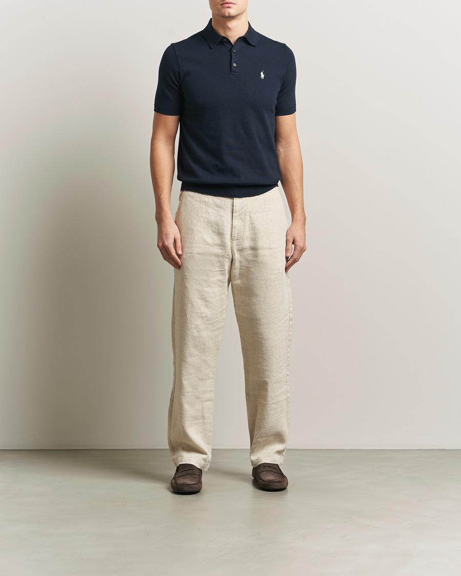 Herre | Polotrøjer | Polo Ralph Lauren | Knitted Short Sleeve Polo Hunter Navy