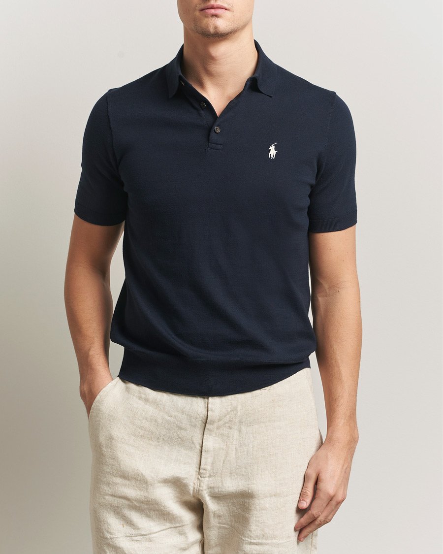 Herre | Polotrøjer | Polo Ralph Lauren | Knitted Short Sleeve Polo Hunter Navy