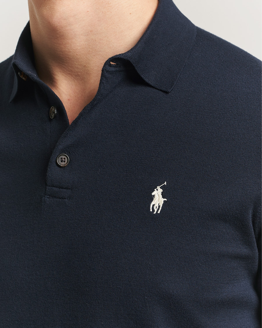 Herre | Polotrøjer | Polo Ralph Lauren | Knitted Short Sleeve Polo Hunter Navy