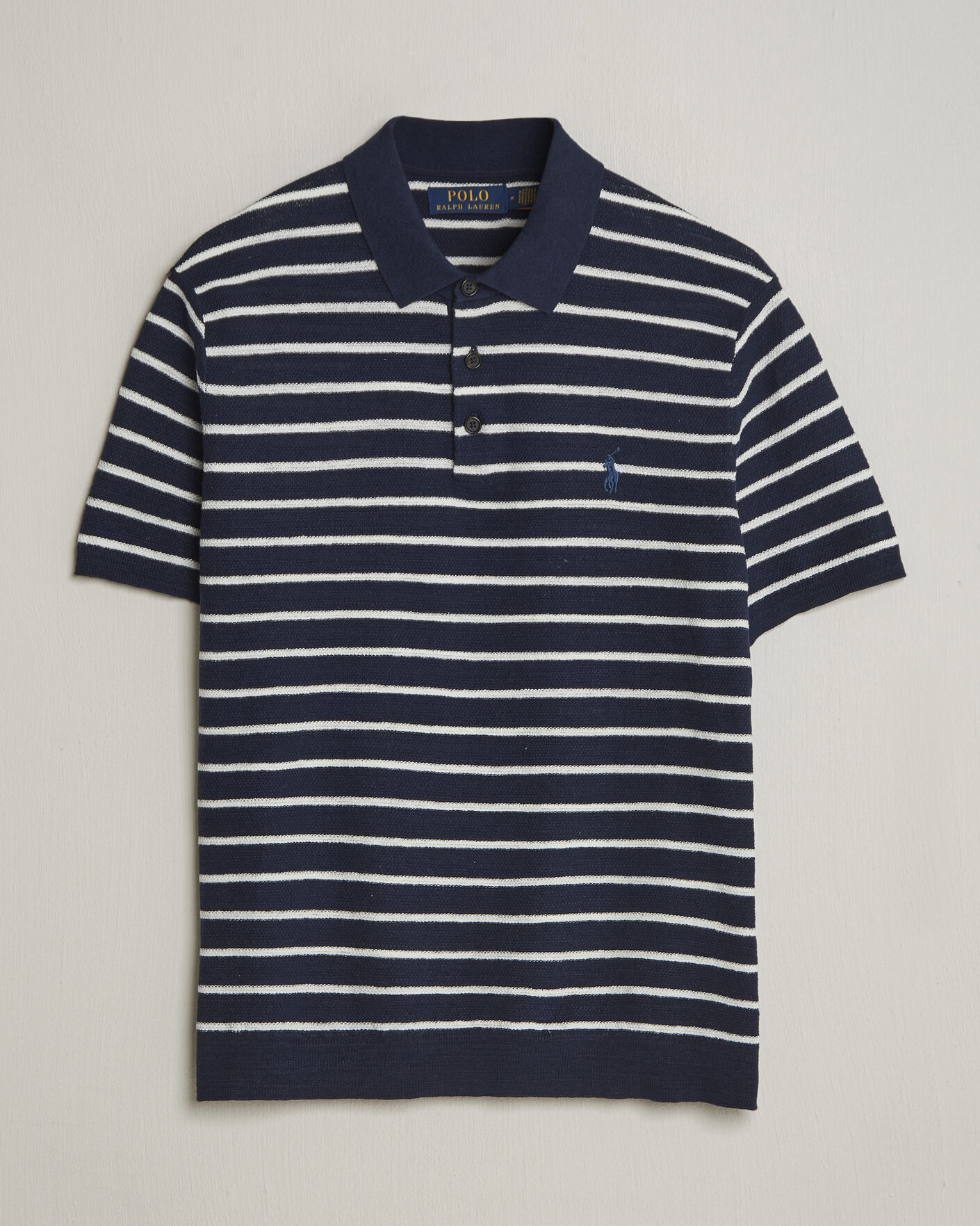 Herre | Polotrøjer | Polo Ralph Lauren | Cotton Blend Striped Polo Bright Navy Combo