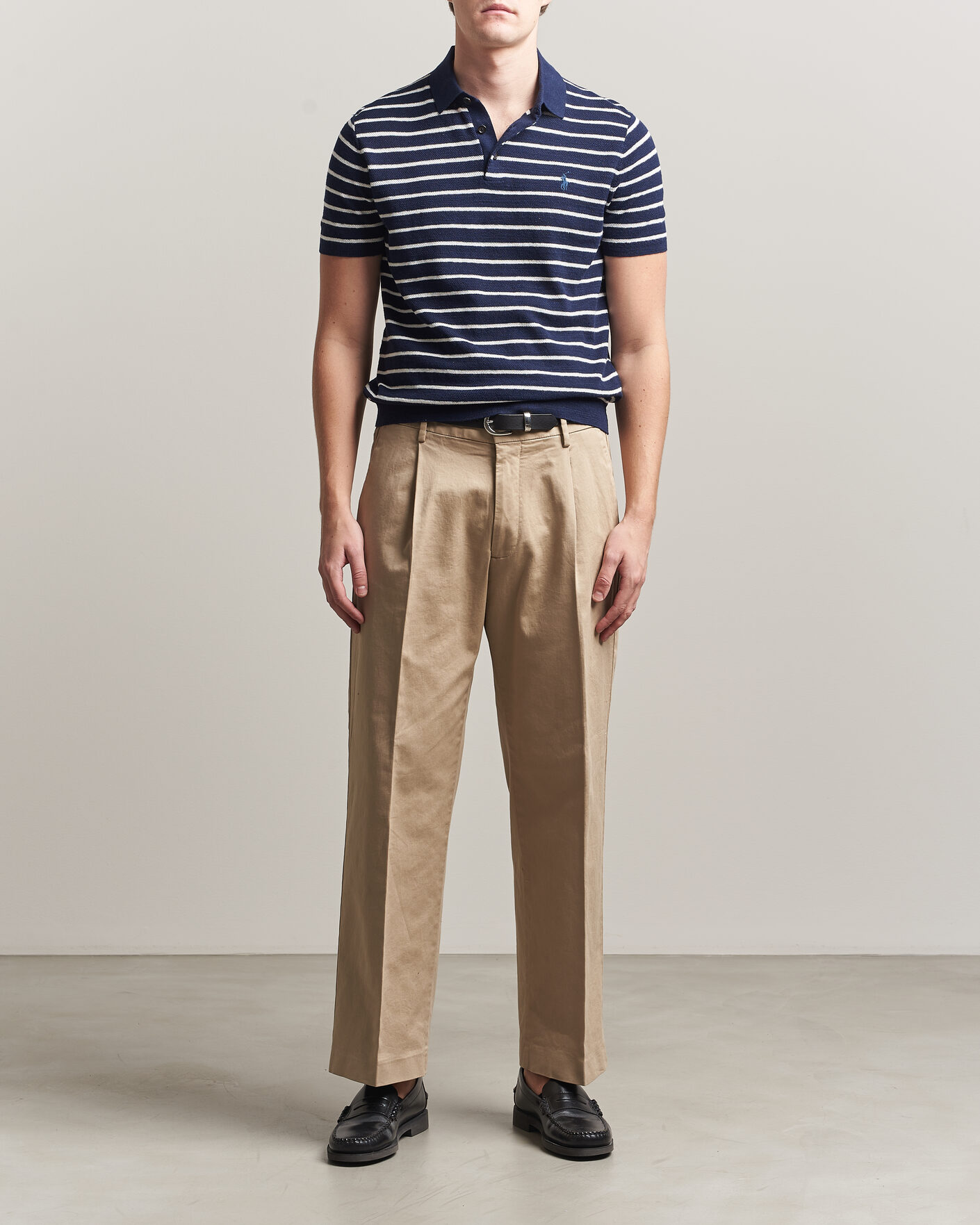 Herre | Polotrøjer | Polo Ralph Lauren | Cotton Blend Striped Polo Bright Navy Combo