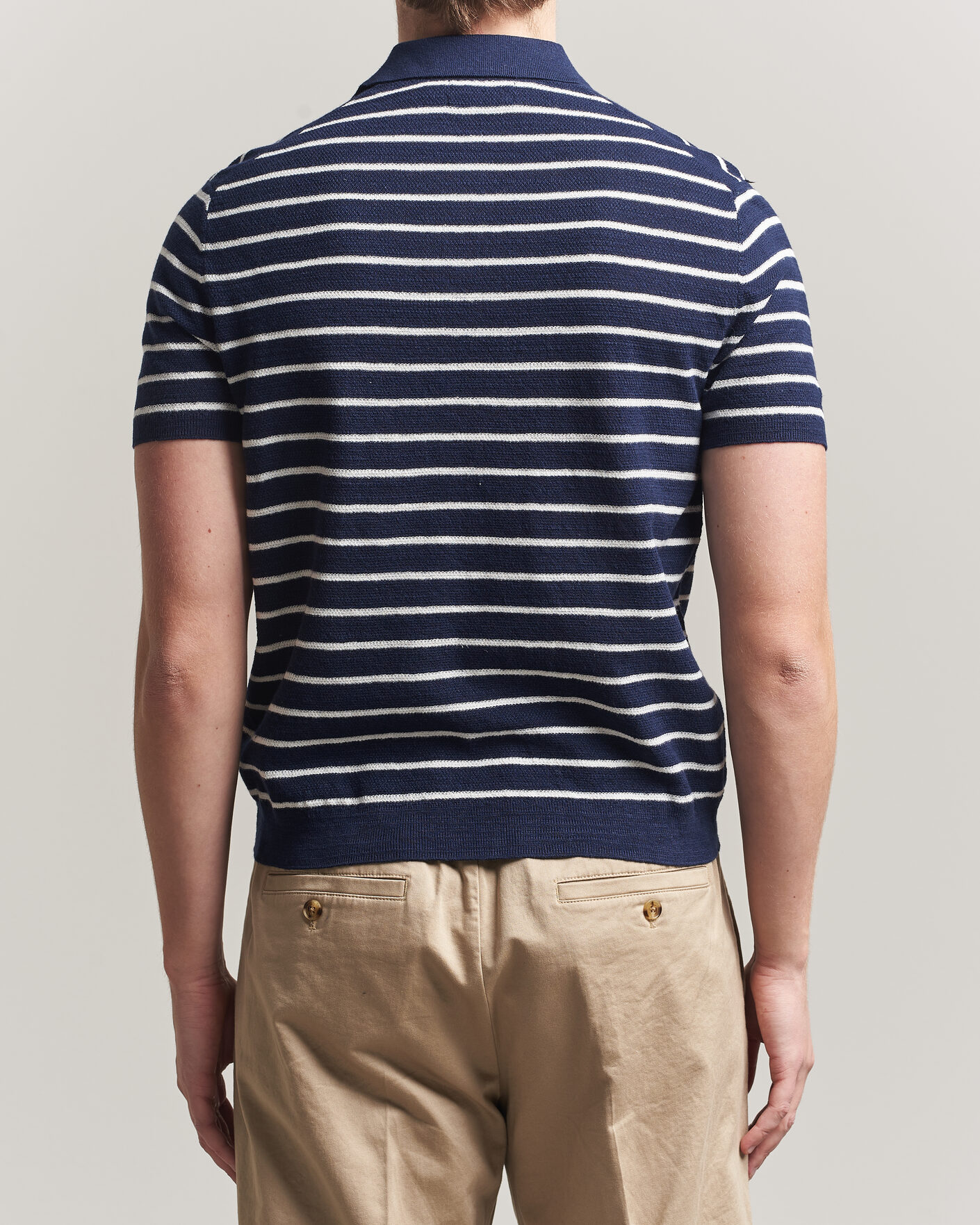 Herre | Polotrøjer | Polo Ralph Lauren | Cotton Blend Striped Polo Bright Navy Combo
