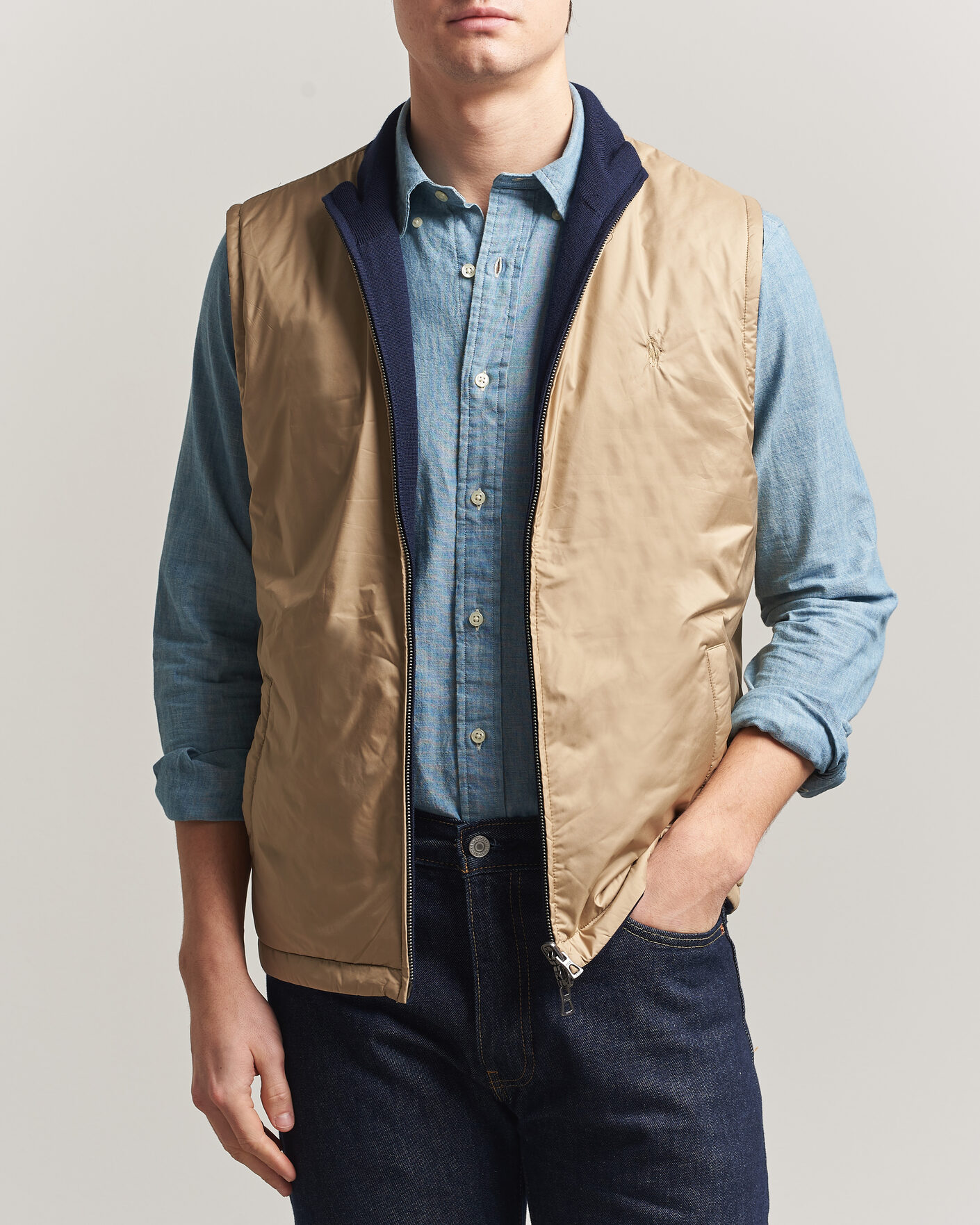 Herre | Trøjer | Polo Ralph Lauren | Wool Blend Vest Navy Combo