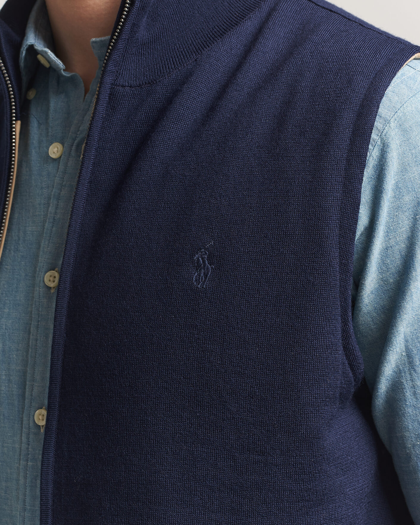Herre | Trøjer | Polo Ralph Lauren | Wool Blend Vest Navy Combo