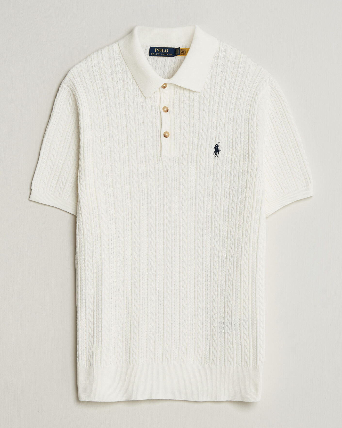 Herre | Polotrøjer | Polo Ralph Lauren | Cotton Polo Deckwash White/Navy