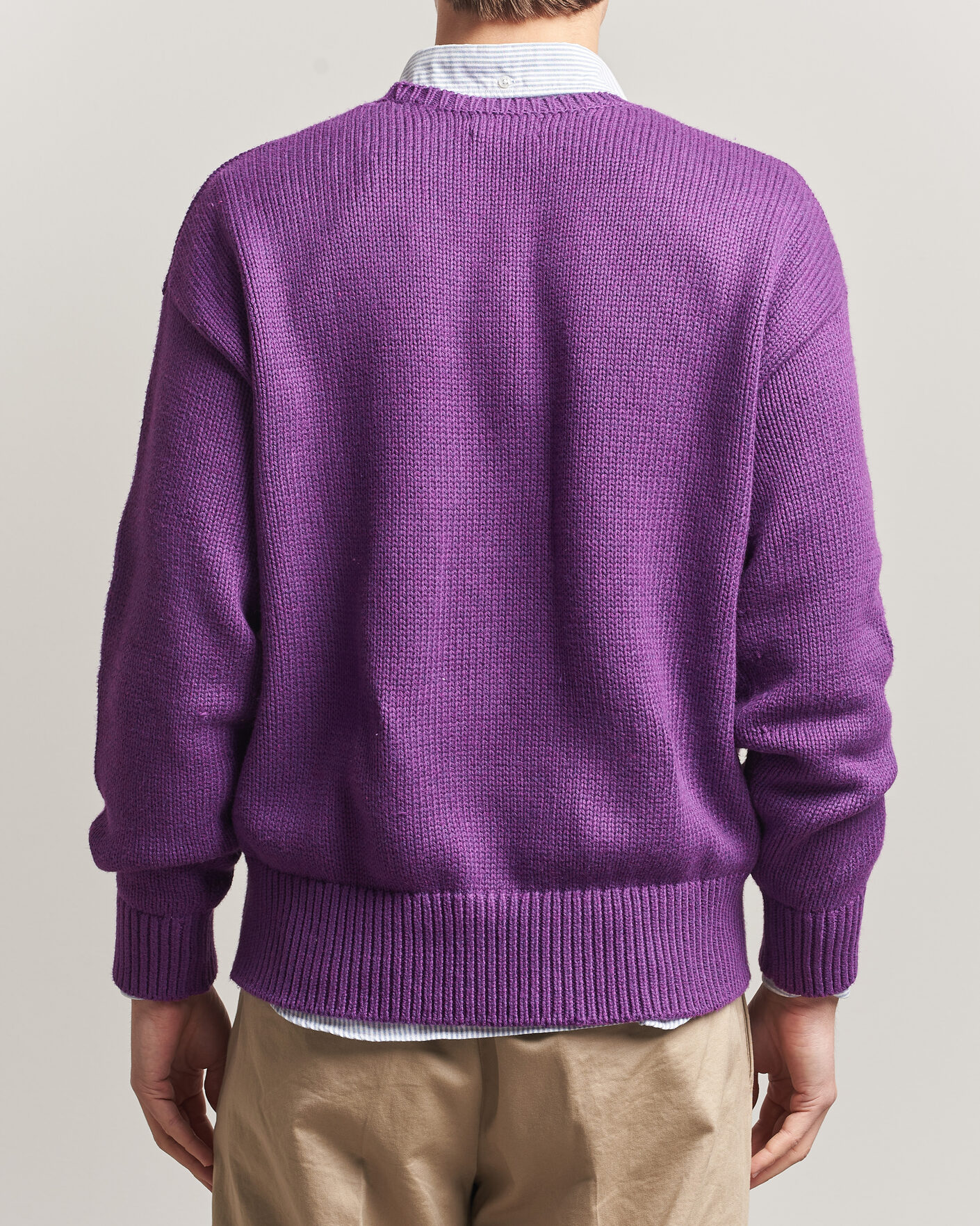 Herre | Trøjer | Polo Ralph Lauren | Cotton Logo Sweater Purple Heahter