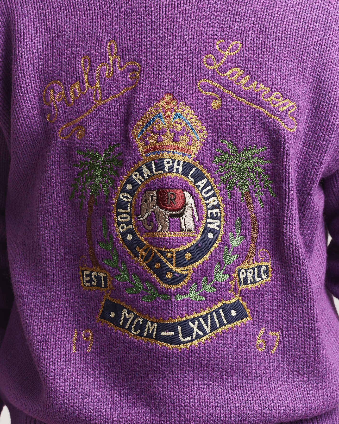 Herre | Trøjer | Polo Ralph Lauren | Cotton Logo Sweater Purple Heahter