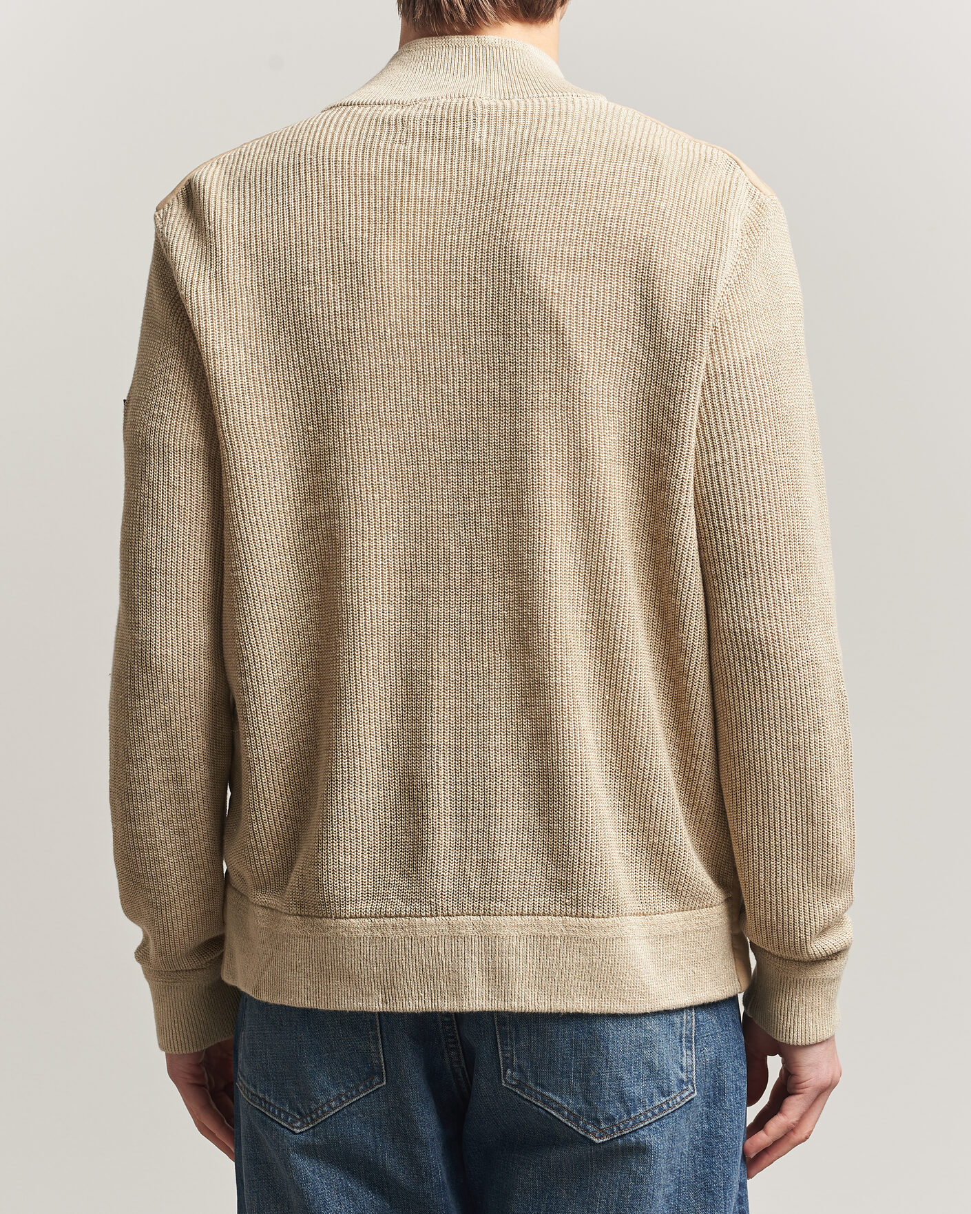 Herre | Trøjer | Polo Ralph Lauren | Linen Full Zip Sweater Coastal Beige