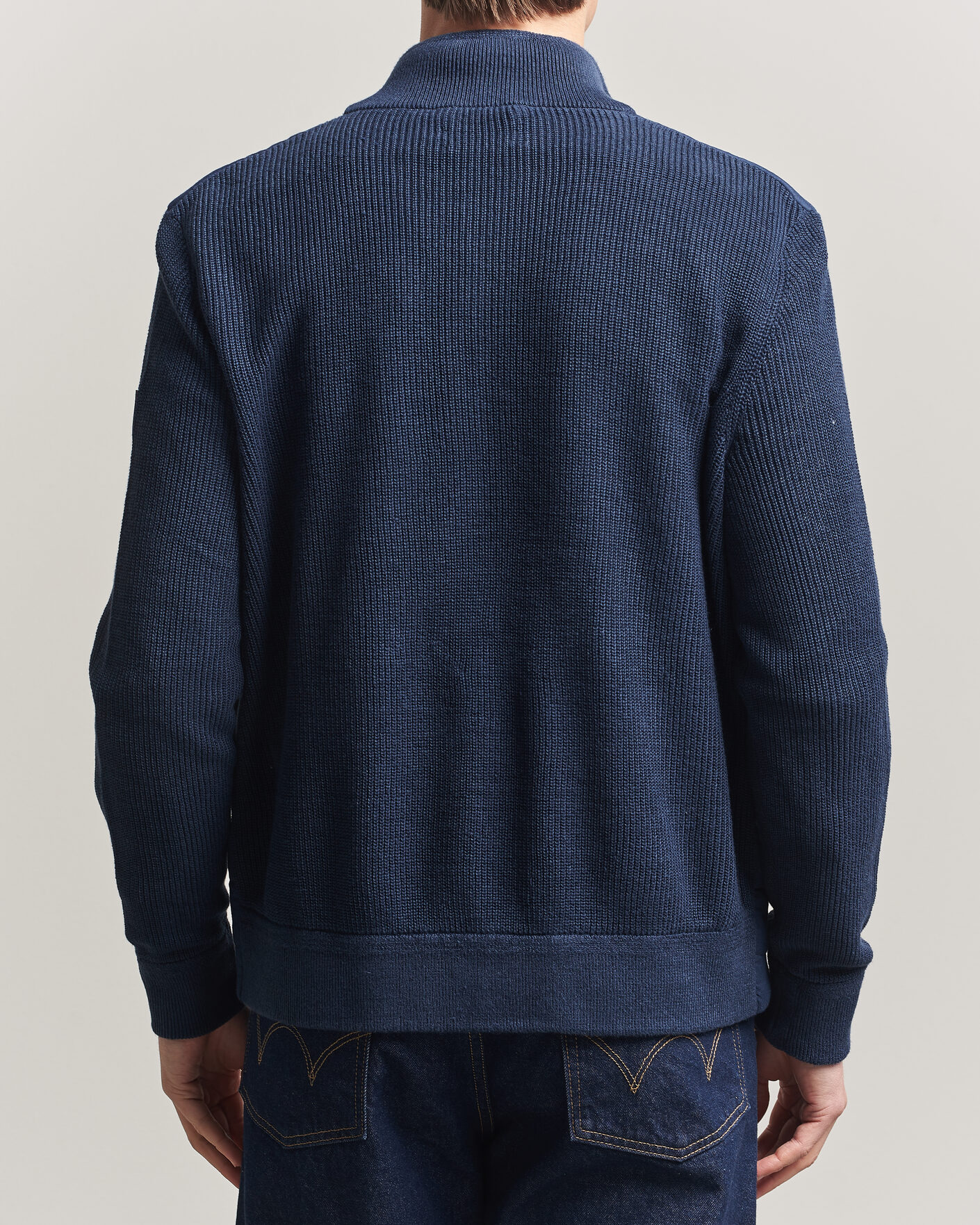 Herre | Trøjer | Polo Ralph Lauren | Linen Full Zip Sweater Navy