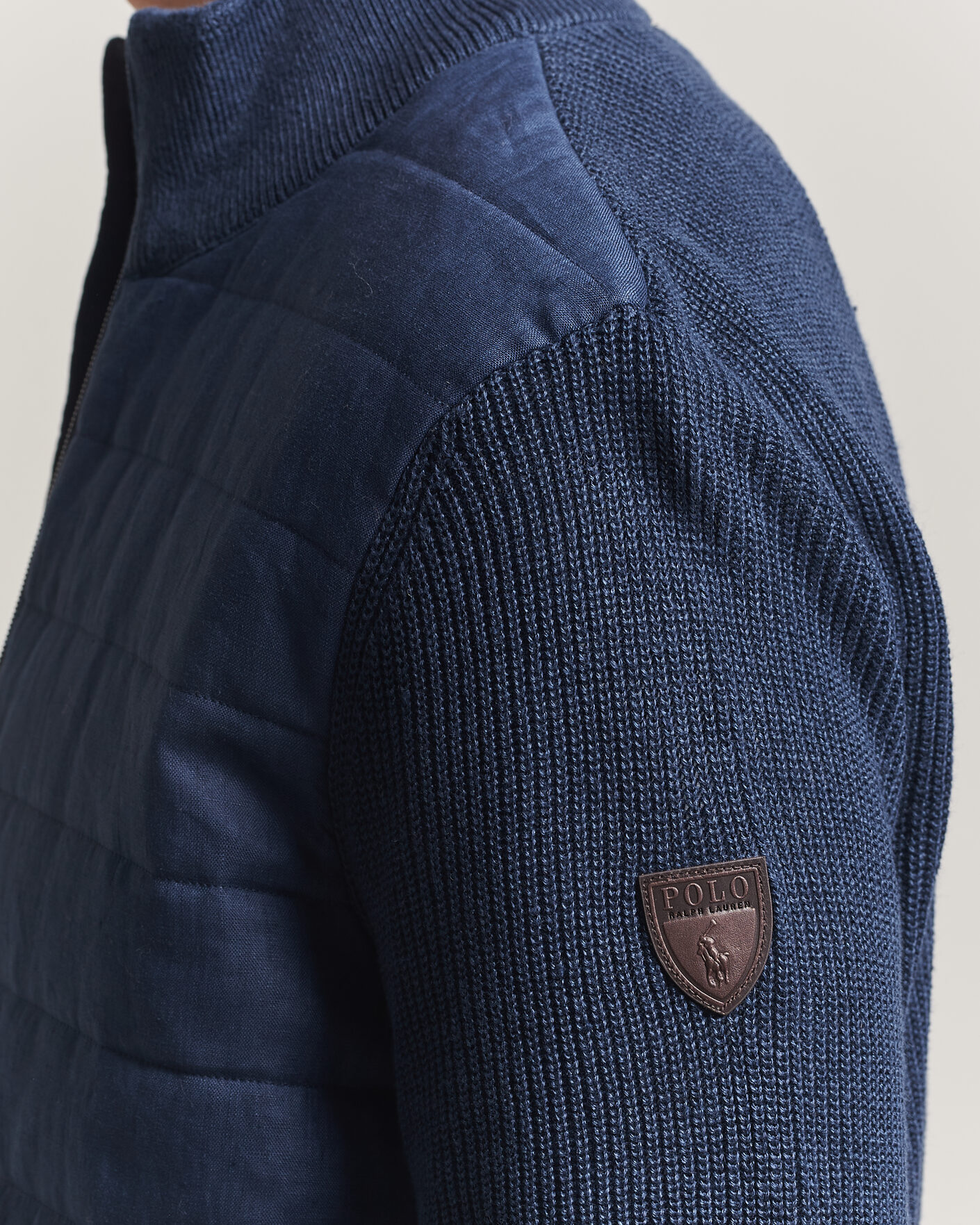 Herre | Trøjer | Polo Ralph Lauren | Linen Full Zip Sweater Navy