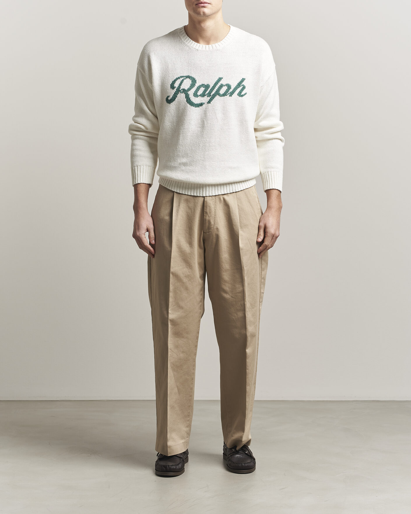Herre | Trøjer | Polo Ralph Lauren | Linen Blend Sweater Deckwash White