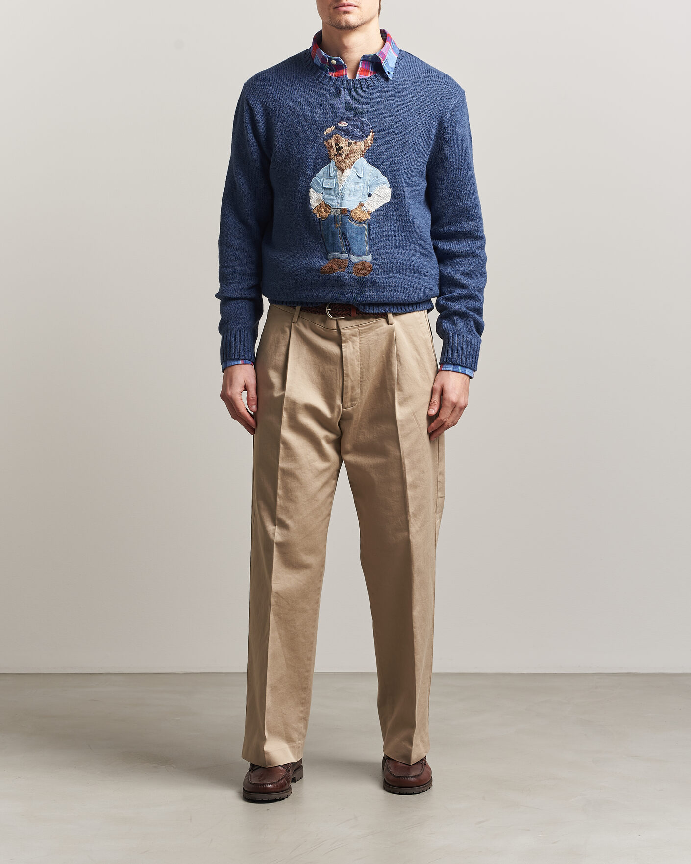 Herre | Trøjer | Polo Ralph Lauren | Cotton Linen Bear Sweater Light Navy