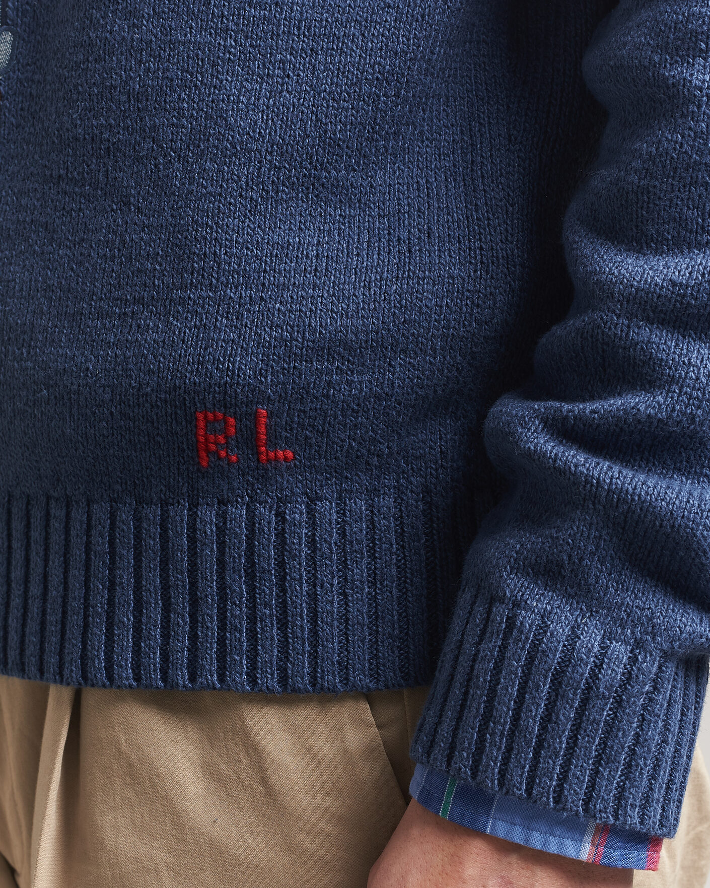 Herre | Trøjer | Polo Ralph Lauren | Cotton Linen Bear Sweater Light Navy