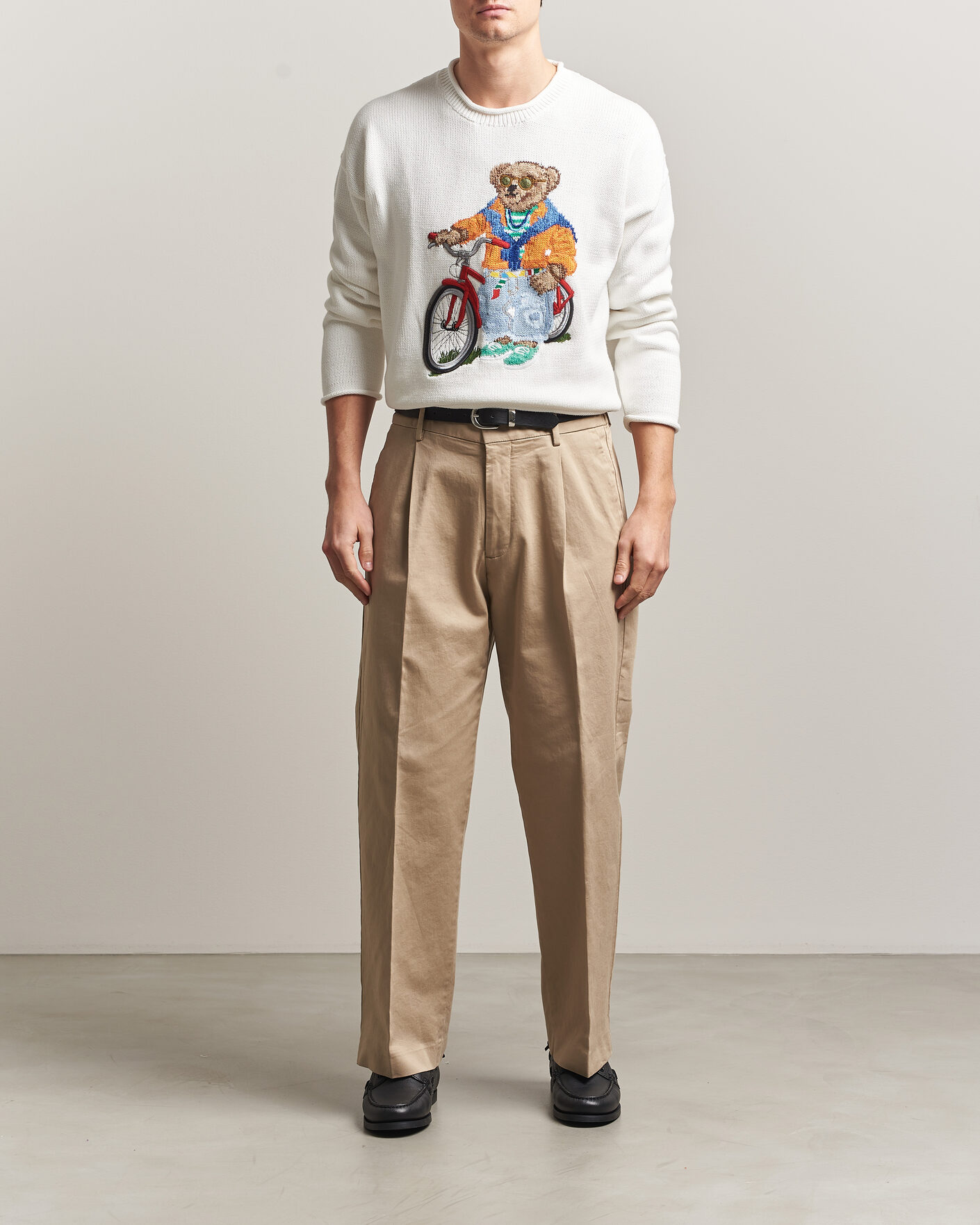 Herre | Trøjer | Polo Ralph Lauren | Cotton Bear Sweater Deckwash White