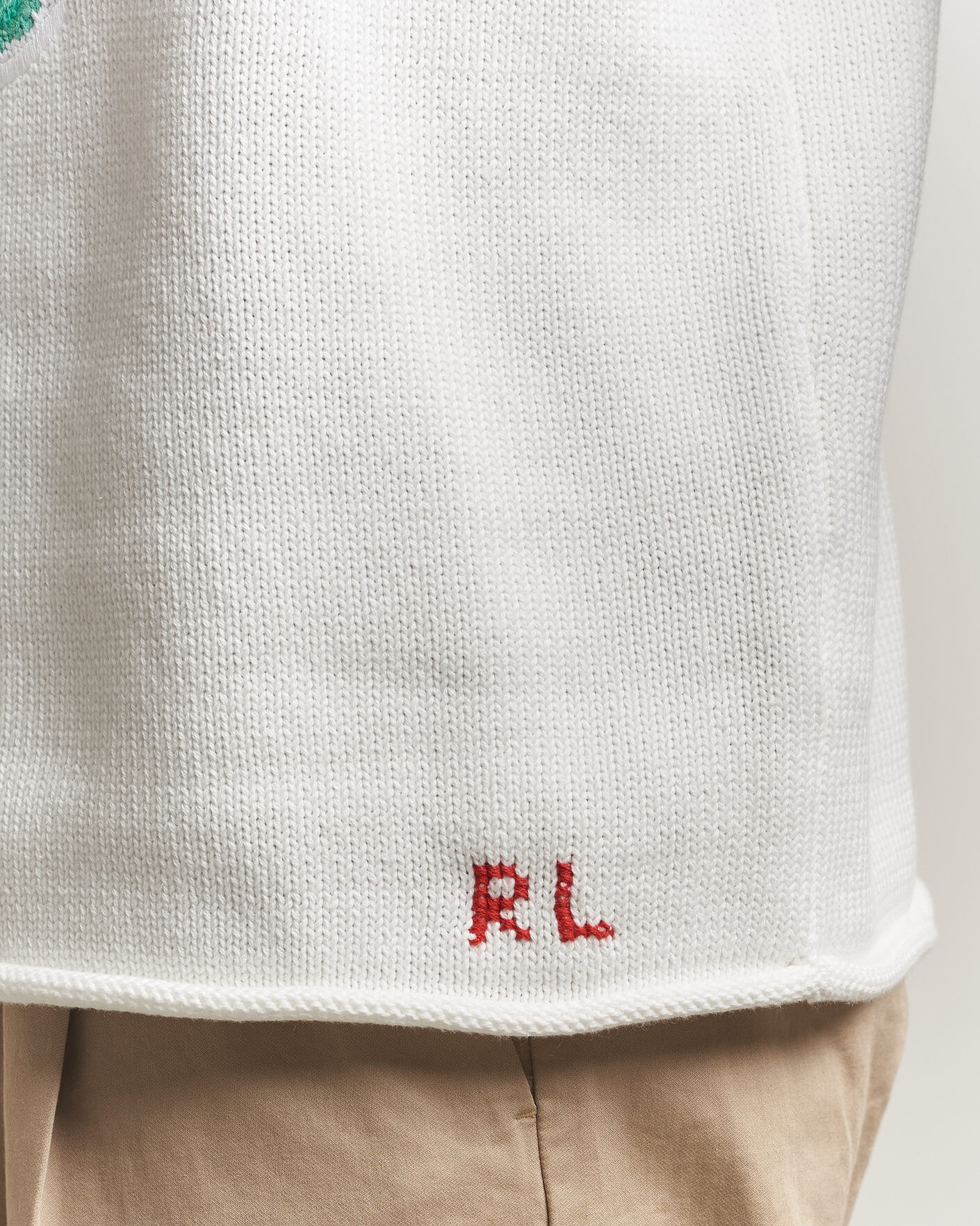 Herre | Trøjer | Polo Ralph Lauren | Cotton Bear Sweater Deckwash White