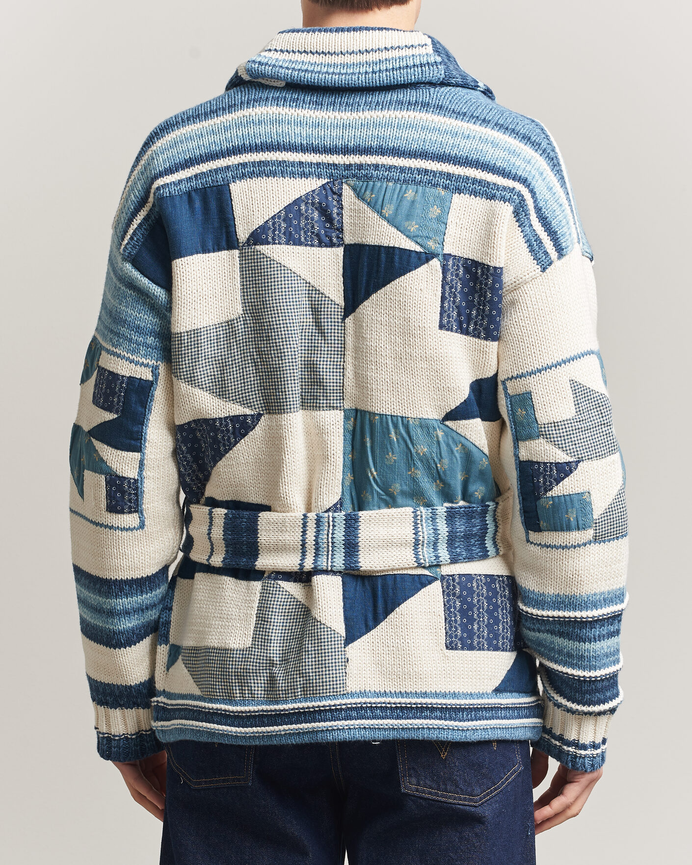 Herre | Trøjer | Polo Ralph Lauren | Cotton Linen Cardigan Cream Blue Combo