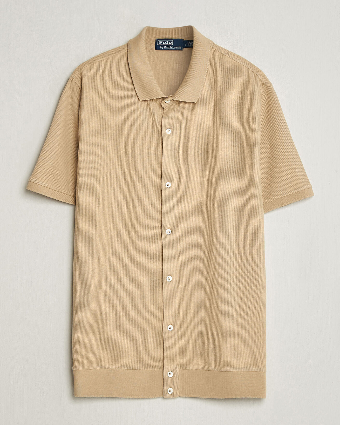 Herre | Polotrøjer | Polo Ralph Lauren | Cotton Knitted Polo Coastal Beige