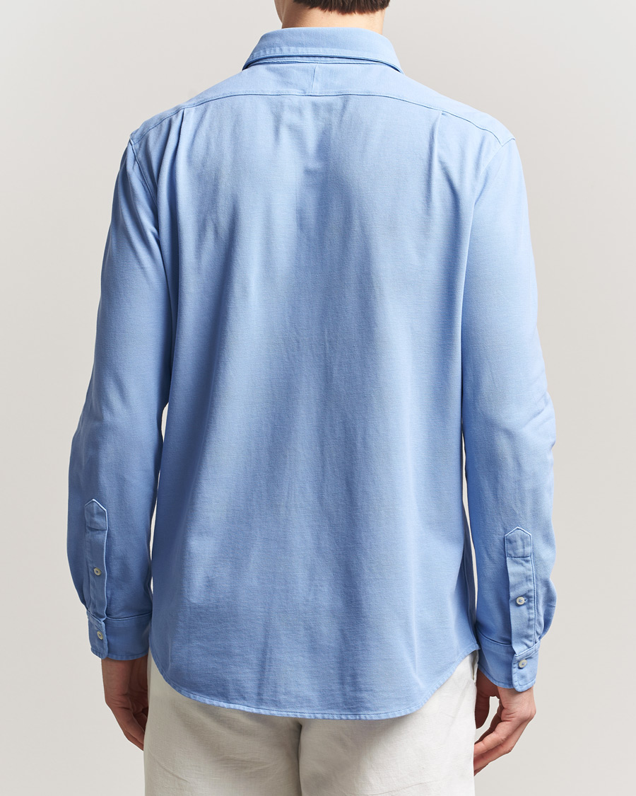 Herre | Skjorter | Polo Ralph Lauren | Featherweight Knitted Shirt Canvas Blue
