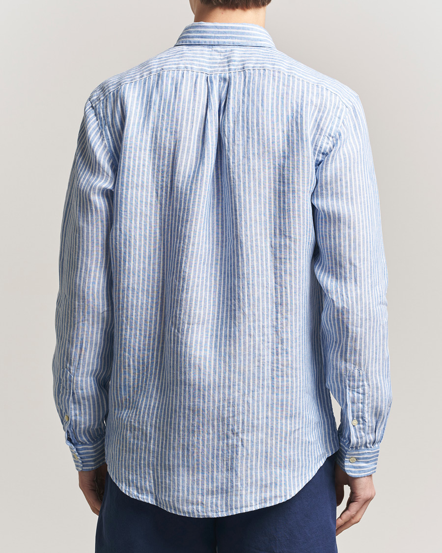 Herre | Skjorter | Polo Ralph Lauren | Custom Fit Linen Shirt Blue/White