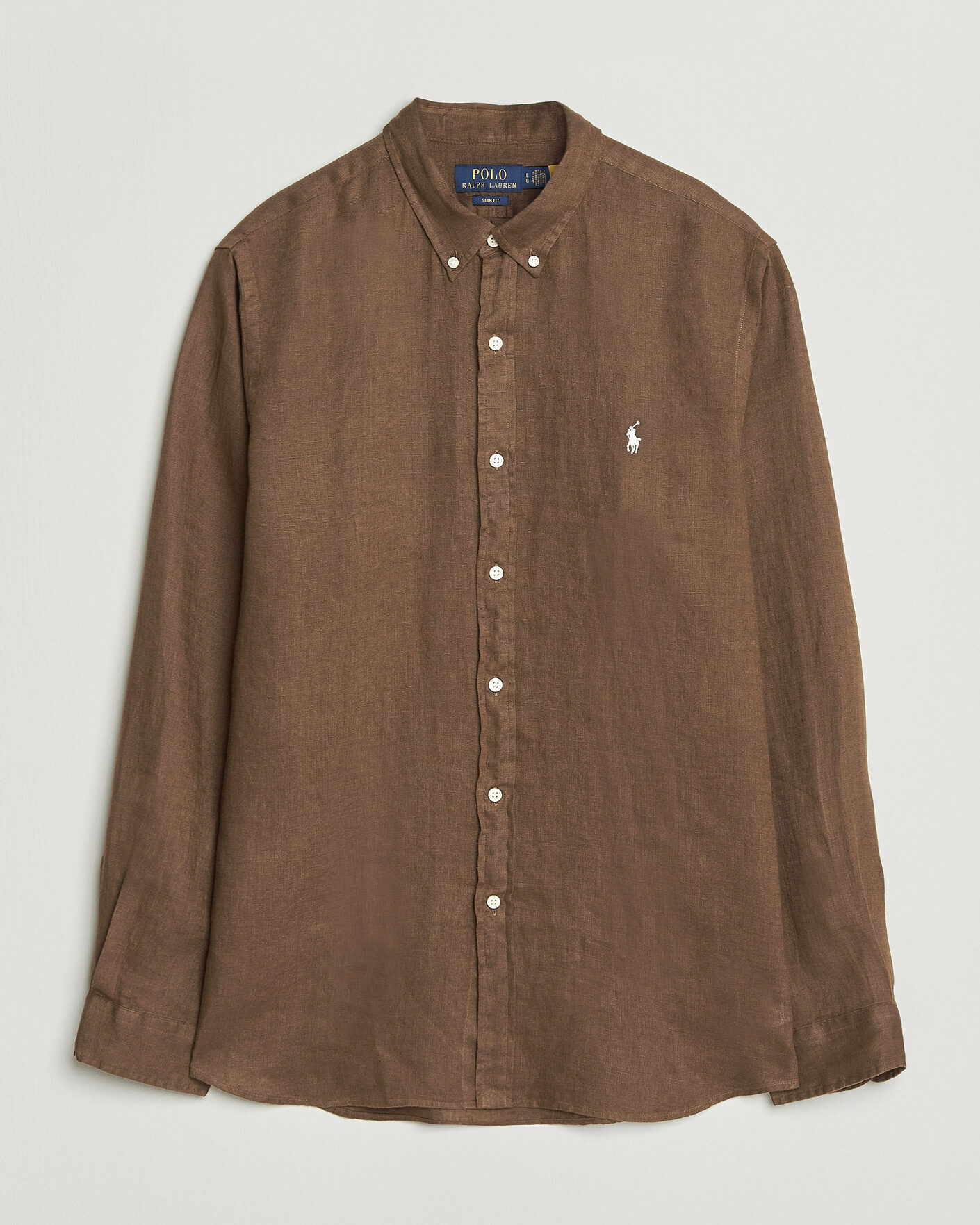 Herre | Skjorter | Polo Ralph Lauren | Slim Fit Linen Shirt Chestnut