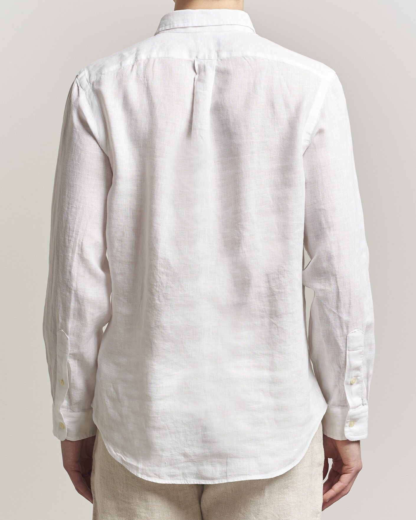 Herre | Skjorter | Polo Ralph Lauren | Slim Fit Linen Shirt White