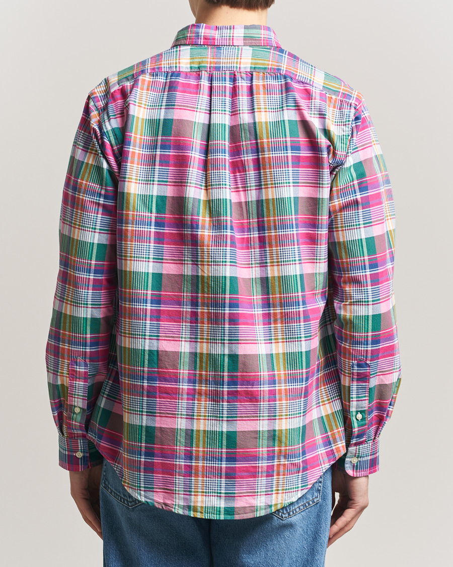 Herre | Skjorter | Polo Ralph Lauren | Custom Fit Checked Oxford Shirt Pink/Blue Multi