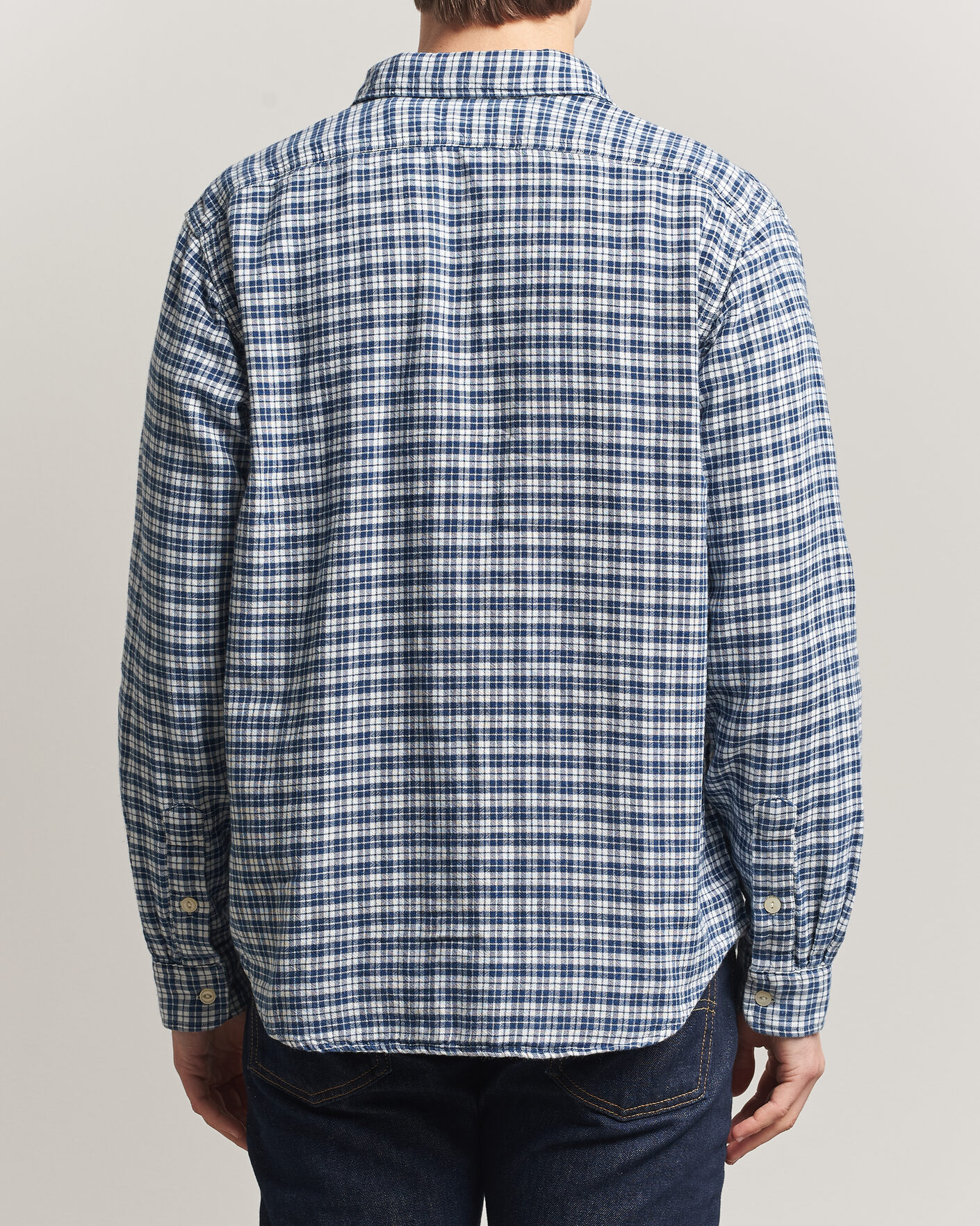 Herre | Skjorter | Polo Ralph Lauren | Double Faced Oxford Shirt Dark Indigo Cream
