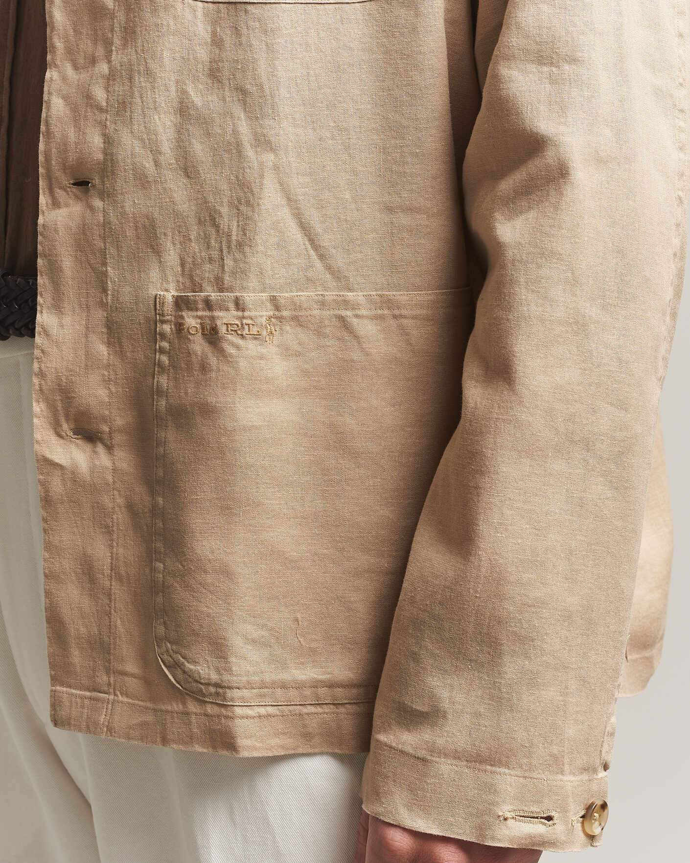Herre | Skjorter | Polo Ralph Lauren | Stretch Linen Overshirt Coastal Beige