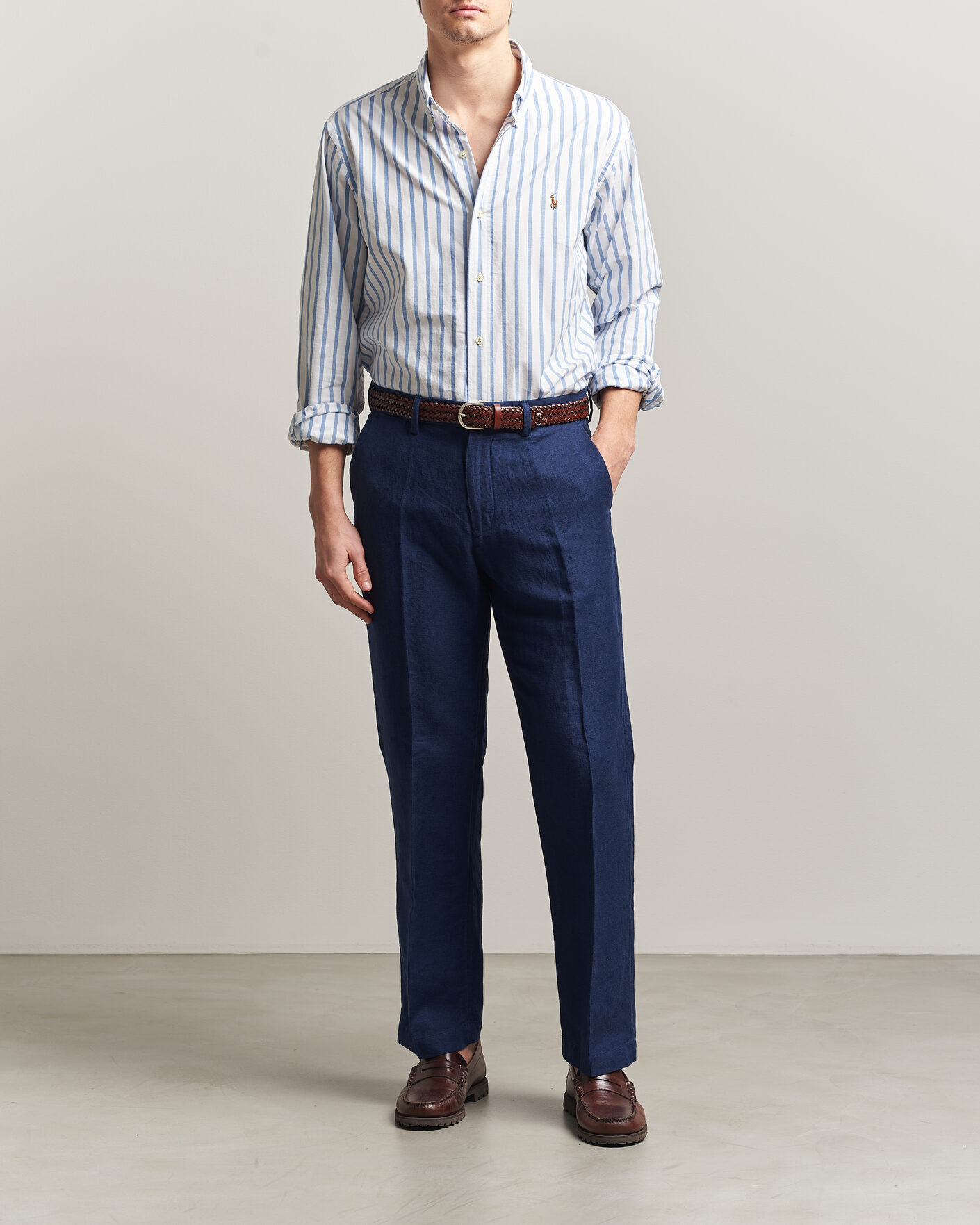 Herre | Bukser | Polo Ralph Lauren | Cotton Linen Pants Newport Navy