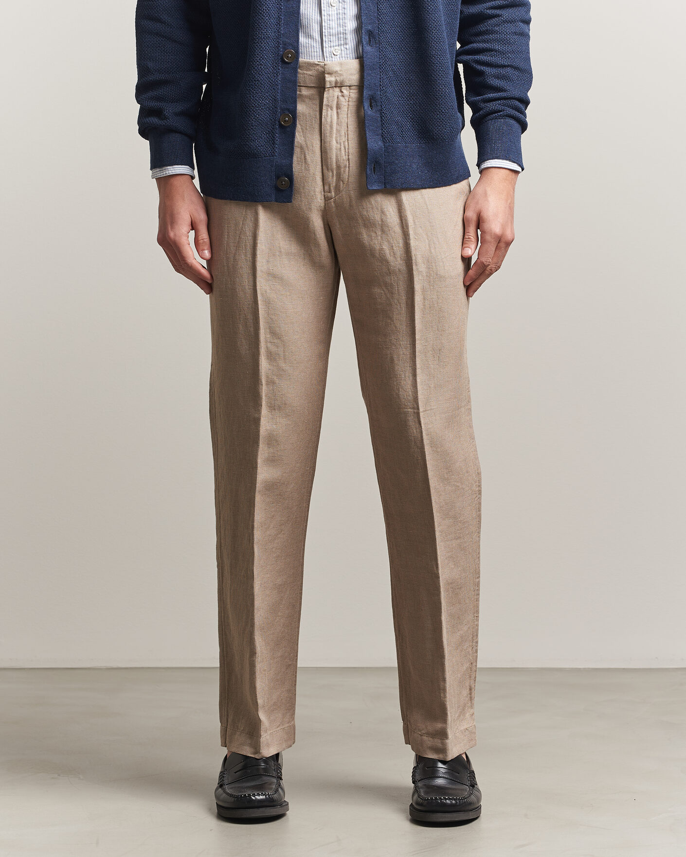 Herre | Bukser | Polo Ralph Lauren | Cotton Linen Pants Madison Tan Stone Grey