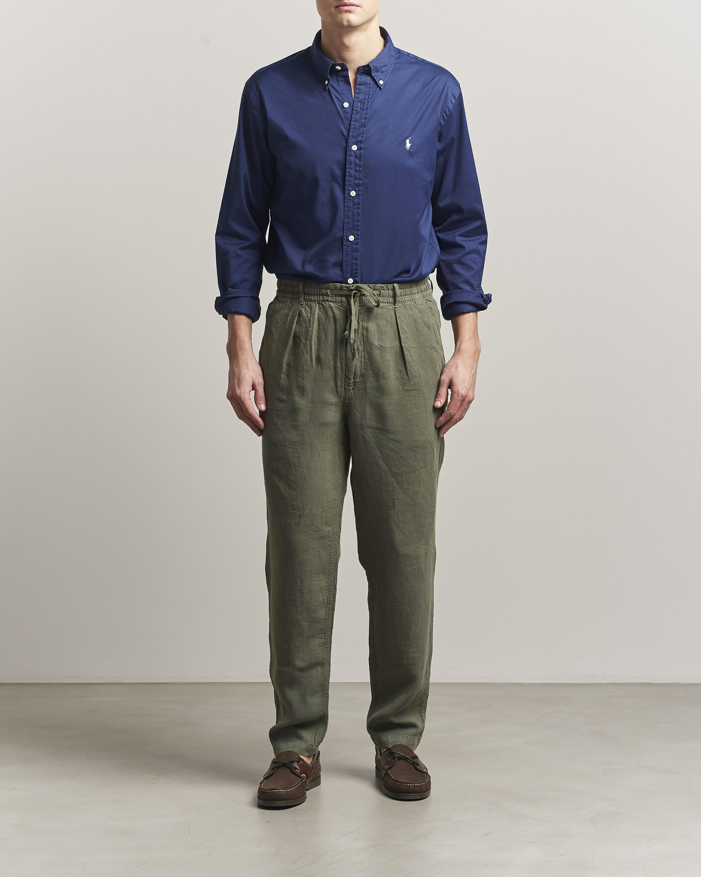 Herre | Bukser | Polo Ralph Lauren | Prepster Linen Trousers New Olive