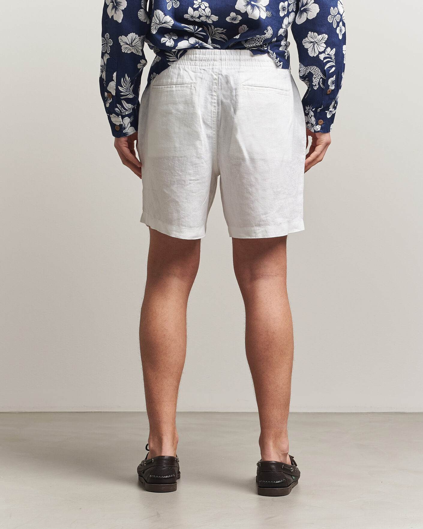 Herre | Shorts | Polo Ralph Lauren | Dyed Linen Shorts White