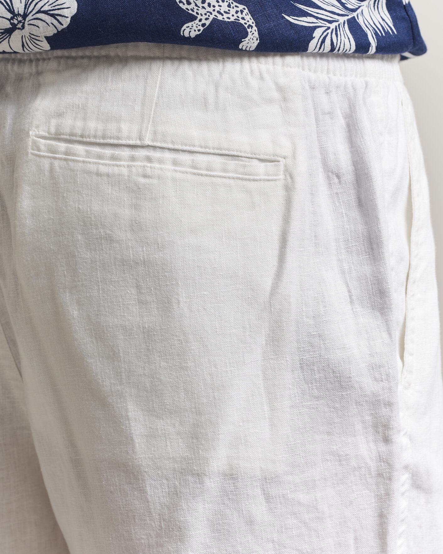 Herre | Shorts | Polo Ralph Lauren | Dyed Linen Shorts White