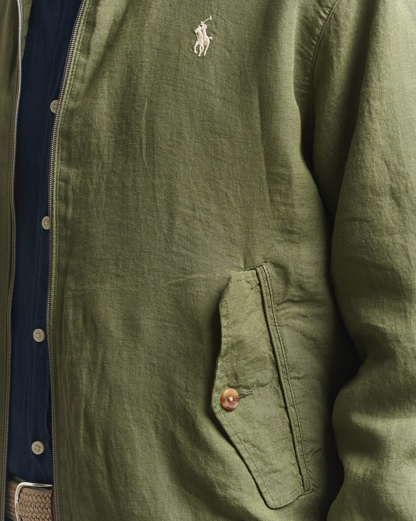 Herre | Jakker | Polo Ralph Lauren | Linen Herringbone Windbreaker Garden Trail