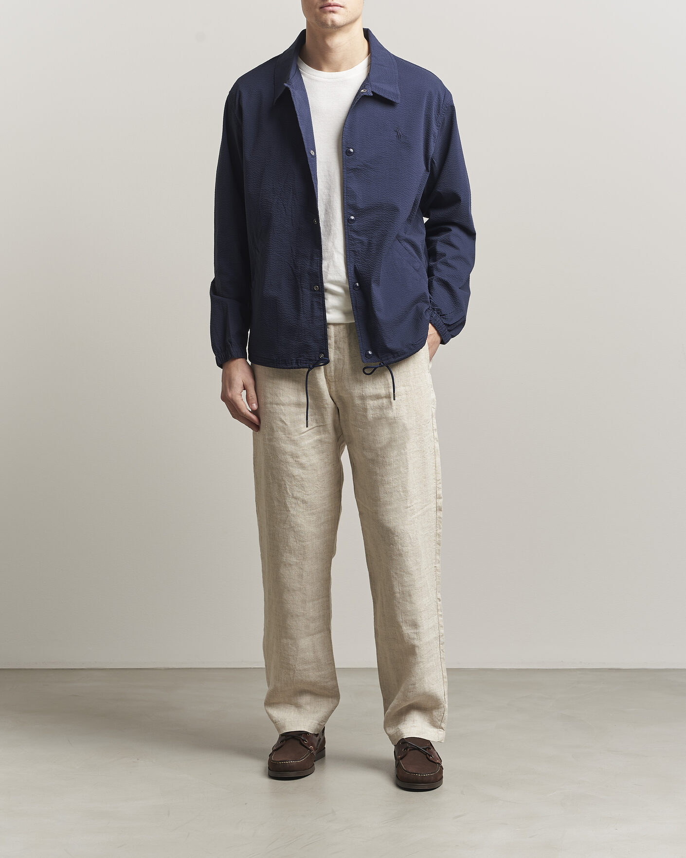 Herre | Jakker | Polo Ralph Lauren | Seersucker Windbreaker Jacket Newport Navy