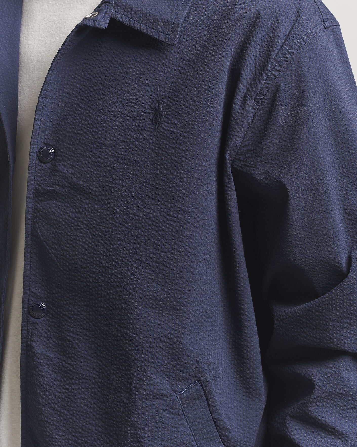 Herre | Jakker | Polo Ralph Lauren | Seersucker Windbreaker Jacket Newport Navy