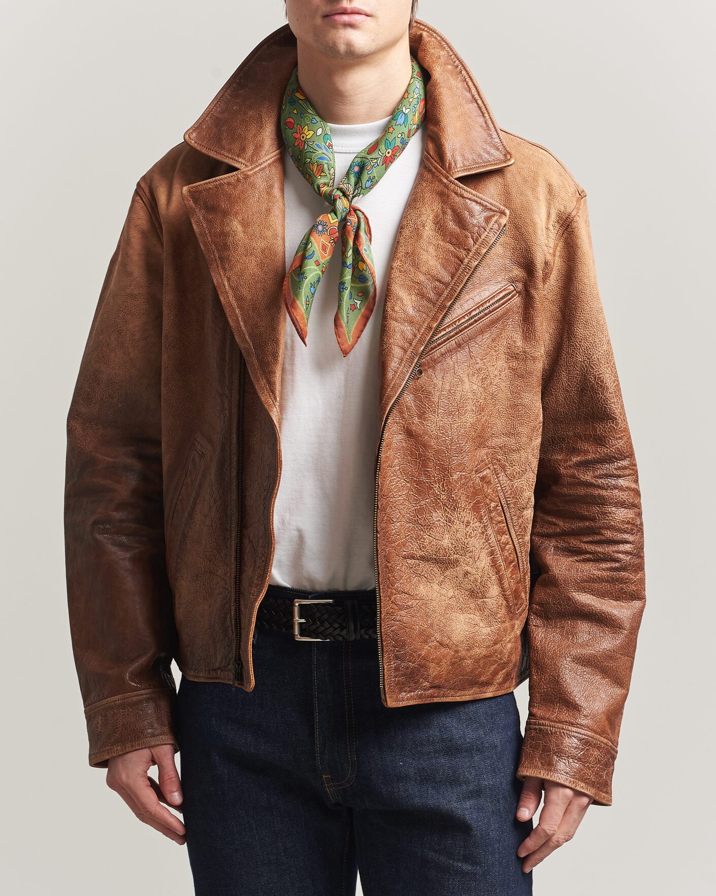 Herre | Jakker | Polo Ralph Lauren | Cow Leather Moto Jacket Brown