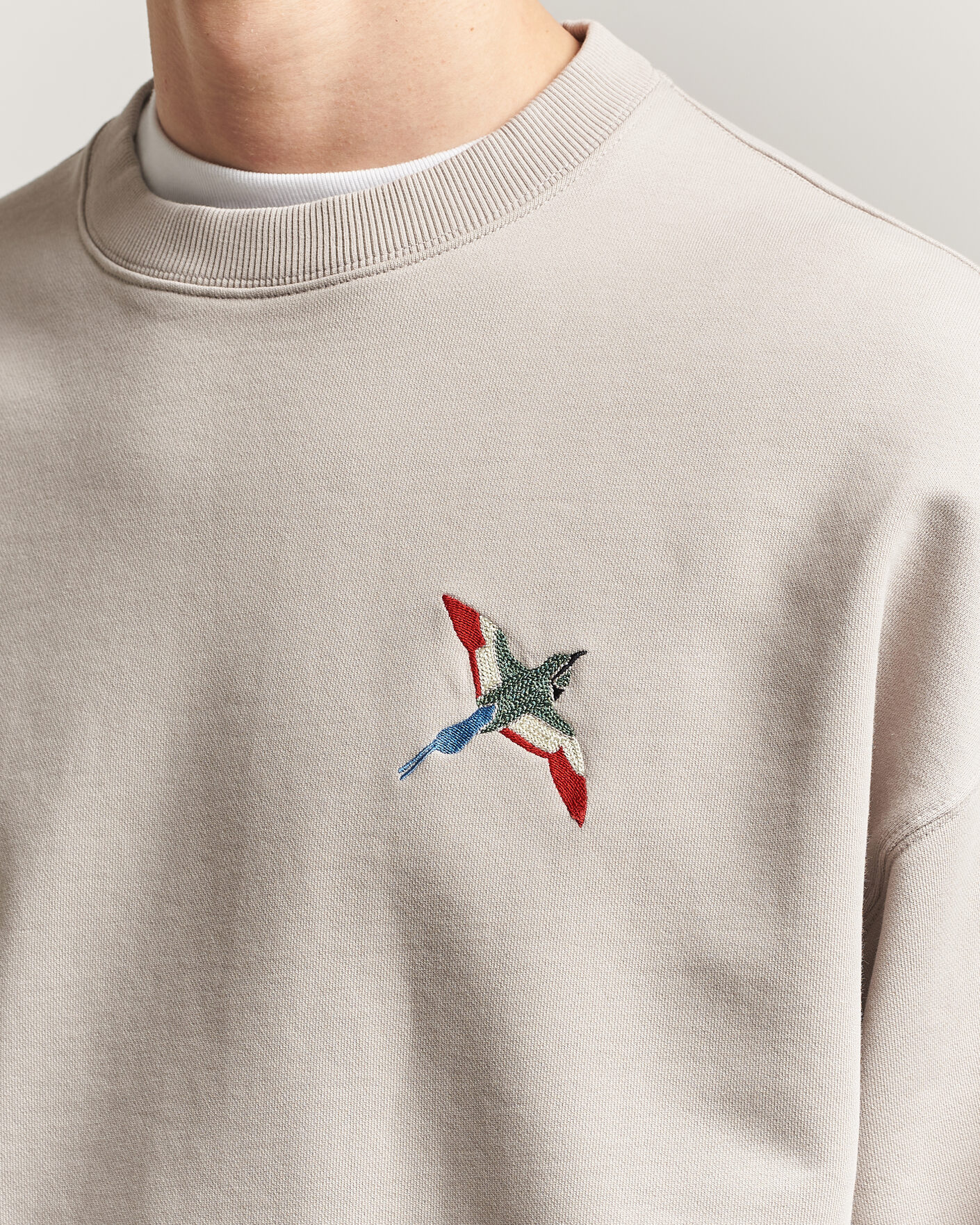 Herre | Trøjer | Axel Arigato | Micro Bee Bird Sweatshirt Stone
