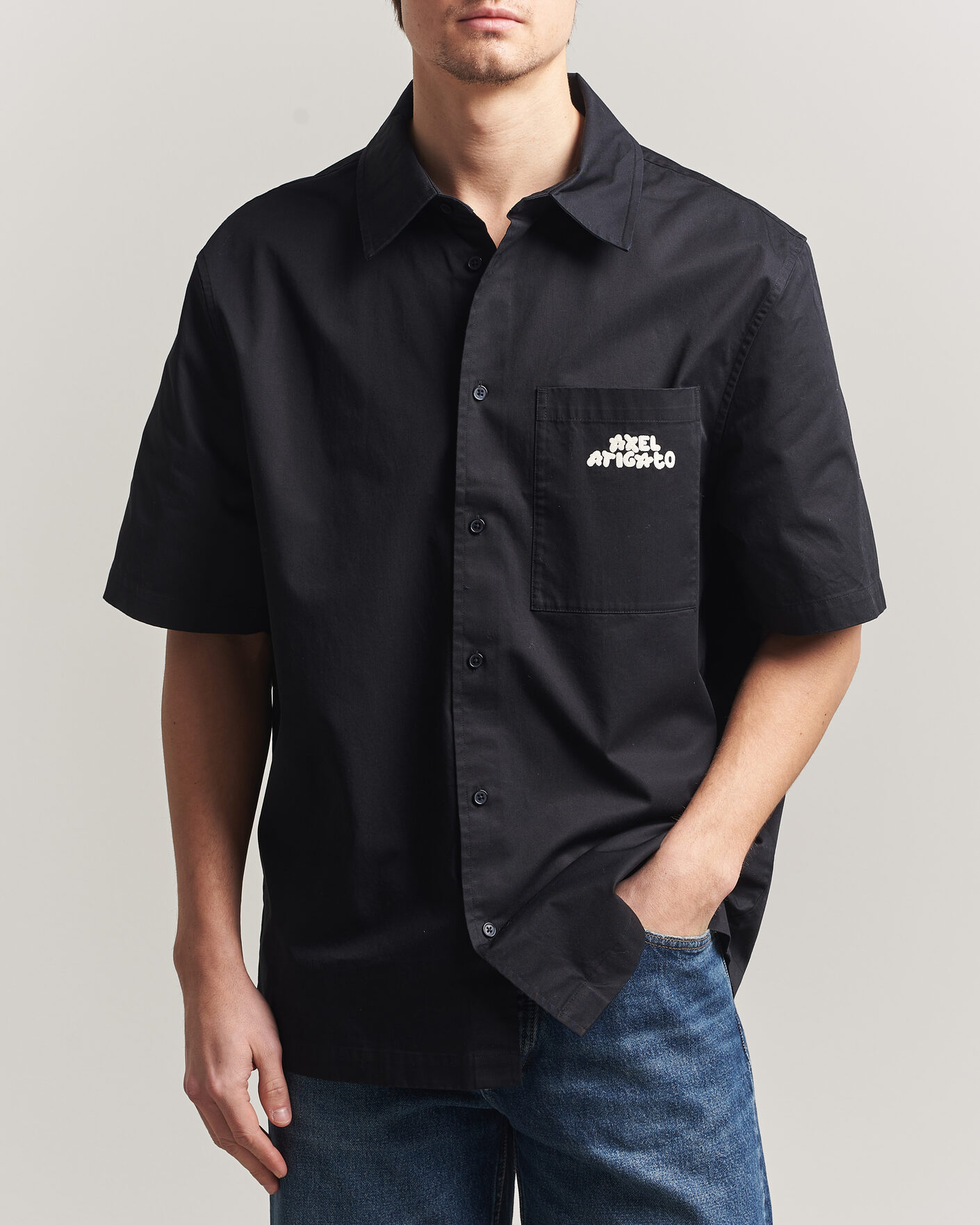 Herre | Skjorter | Axel Arigato | Drew Short Sleeve Shirt Black