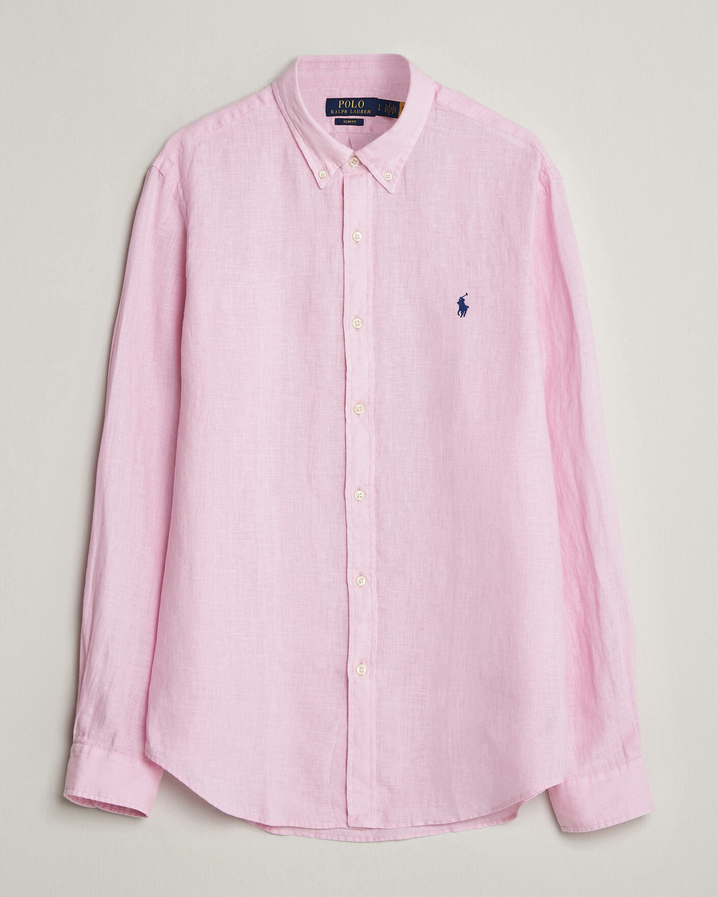 Herre | Skjorter | Polo Ralph Lauren | Slim Fit Linen Shirt Carmel Pink