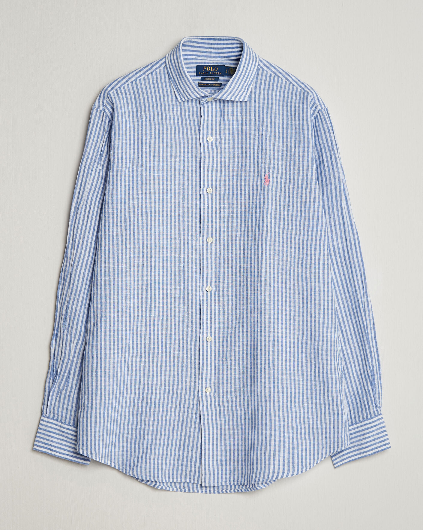 Herre | Skjorter | Polo Ralph Lauren | Cotton/Linen Seersucker Shirt Blue/White