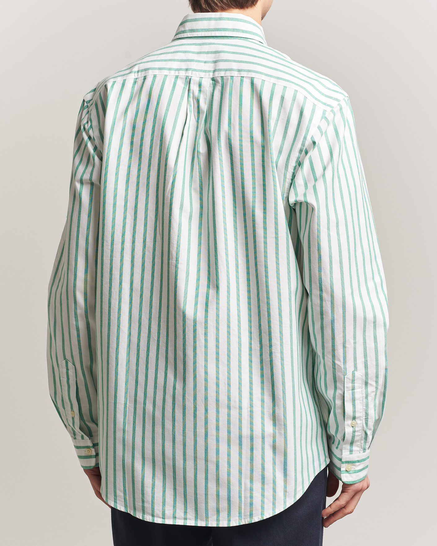 Herre | Skjorter | Polo Ralph Lauren | Custom Fit Striped Oxford Shirt Green